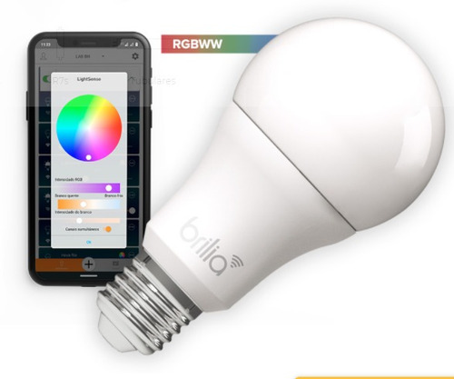 Imagem 1 de 5 de Lâmpada Smart Wifi 9w Rgb