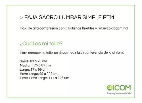 Faja Sacro Lumbar Alta Con 7 Ballenas Flexibles Ptm Pantymed