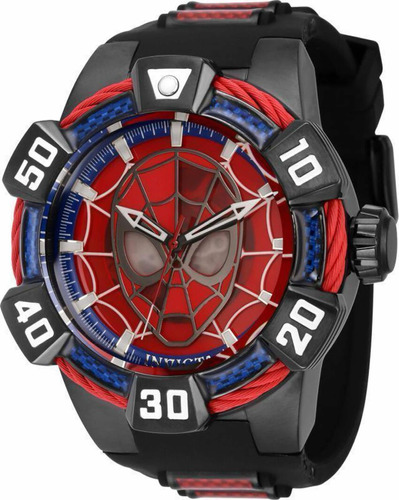 Reloj Hombre Invicta Marvel 41024 - Negro Rojo. 100 Original