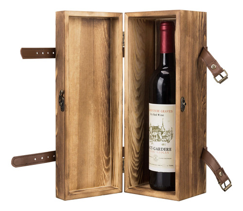 Caja De Madera Para Botella De Vino Estilo Vintage Marrón Co