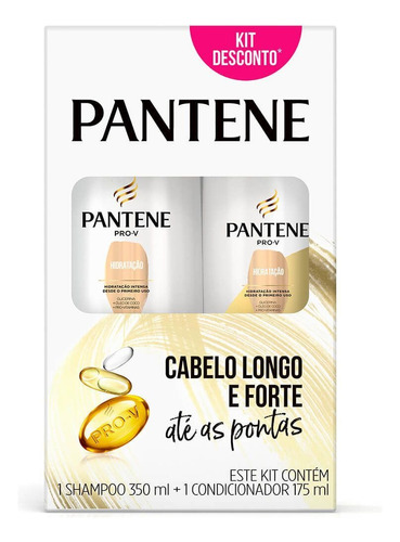  Kit Pantene Hidratação Shampoo 350ml + Condicionador 175ml