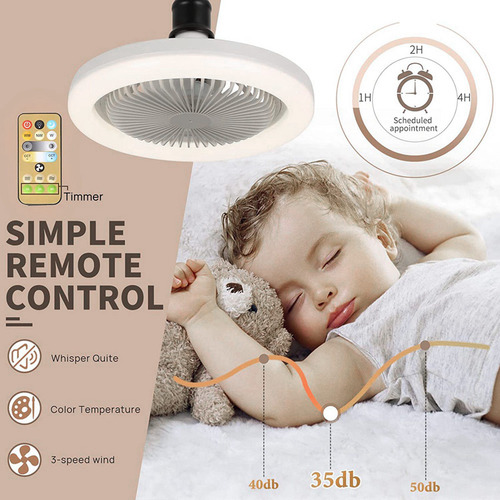Ventilador De Techo Crystally-3x 30w Con Luces Integradas E2