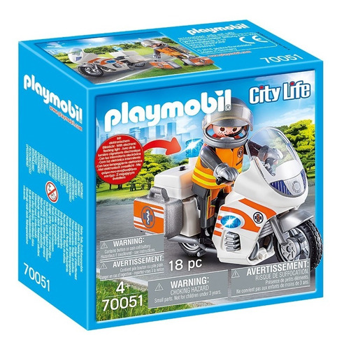 Playmobil 70051 Doctor En Moto De Emergencia En Stock!!