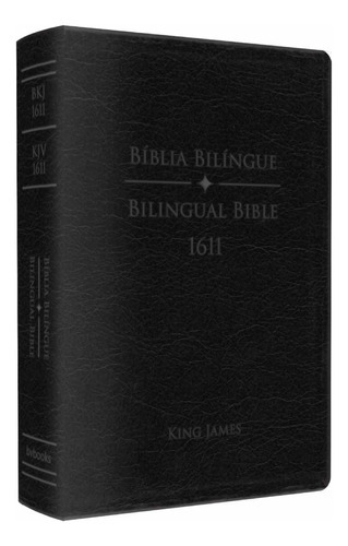 Bíblia Bilíngue Bkj Capa Luxo Preta, De King James. Editora Bvbooks, Capa Mole Em Português, 2023