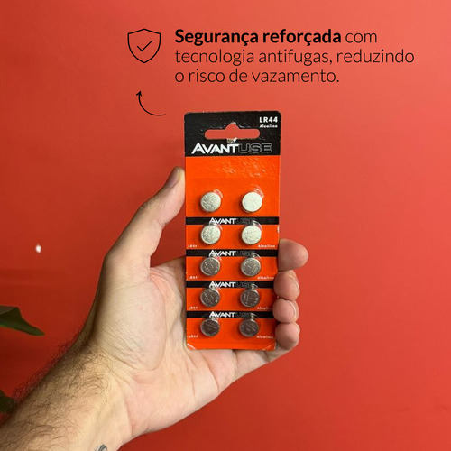 Kit 30 Bateria Alcalina Lr44 1.5v Cod: 408300018-3 Avant Use