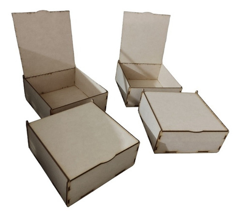 40 Cajas En Madera Mdf Con Tapa Para Regalo 25x25x10cm 