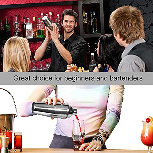 Kit De Bartender De Acero Inoxidable Mezclador Y Medidor Par