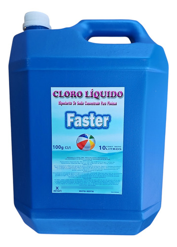 Cloro Liquido Para Piscinas Bidon X 10 Litros