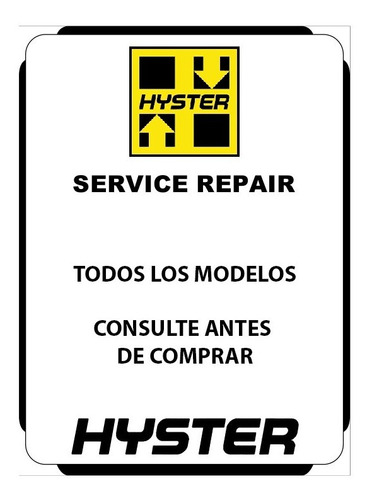 Manual De Servicio : Gruas Hyster