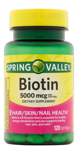 Imagen 1 de 9 de Biotina 5000 Mcg | Rápida Absorción | Cabello Uñas | 120 Cap