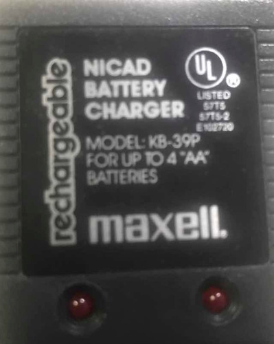 Cargador Bateria Pila Aa 2 + 2 Ni-cad Kb-39p Maxell Bat-fyc