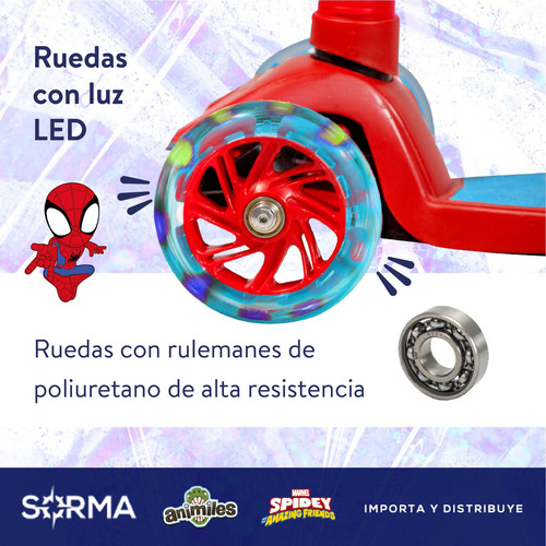 Imagen 8 de 10 de Combo Casco Bicicleta Niños + Monopatin Scooter Infantil 3 R