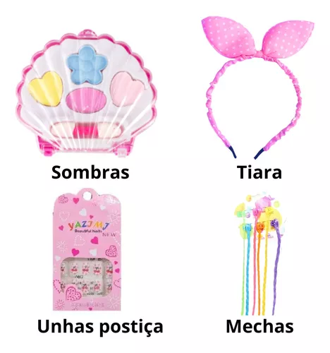 Menina fingir maquiagem para crianças - Crianças jogar maquiagem para  meninas idade 2 3 4 5 6 Com bolsa de unicórnio, Kit de maquiagem infantil