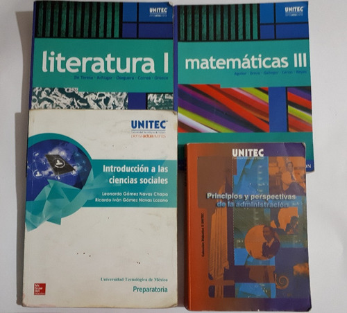 Libros Unitec Lote 4pza 