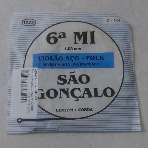 Corda Avulsa E Mí (6ª) Para Violão São Gonçalo Iz-124