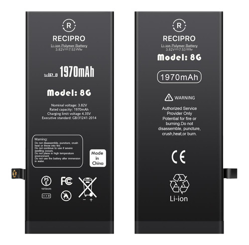 Reposição De Bateria Original P/ Iphone 8 Recipro Saúde 100%