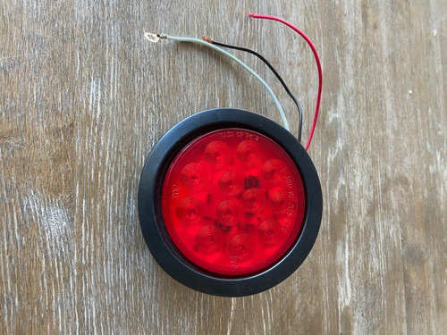 Imagen 2 de 5 de Foco Led Rojo 4 Pulgadas Multivoltaje