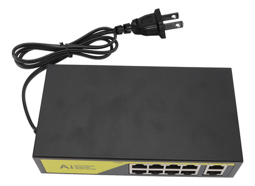 10 Puertos Poe Gigabit Ethernet Plug And Play Sturdy Metal 8