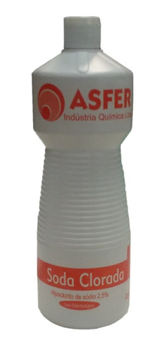 Hipoclorito De Sódio Soda Clorada 2,5% 1 Litro - Asfer