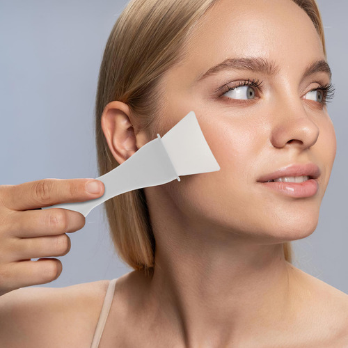 Mascarilla Facial De Silicona Suave De Silicona Con Brocha D