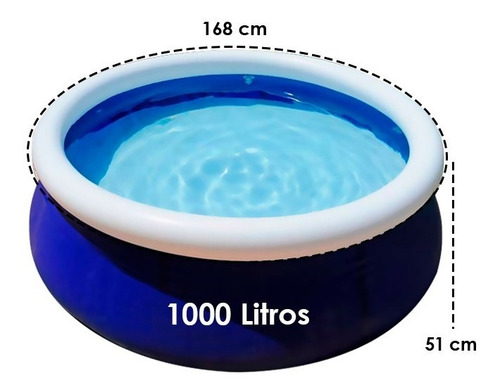 Piscina Inflável redonda Sun Way ELP01001 de 168cm x 51cm 1000L azul caixa