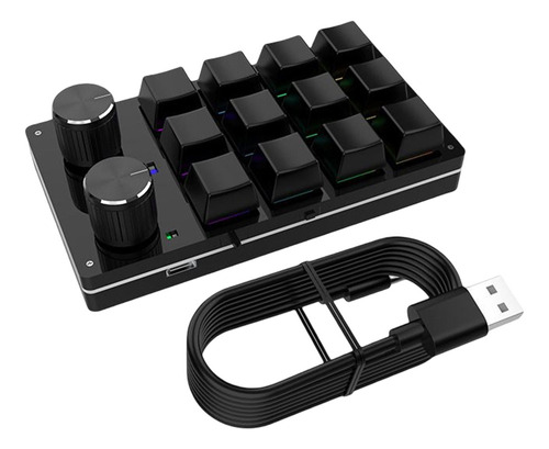 Mini Teclado De 12 Teclas, Teclado Programable, Luces Rgb,