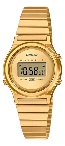 Reloj Casio La700weg-9a Resina/cromado Mujer Dorado