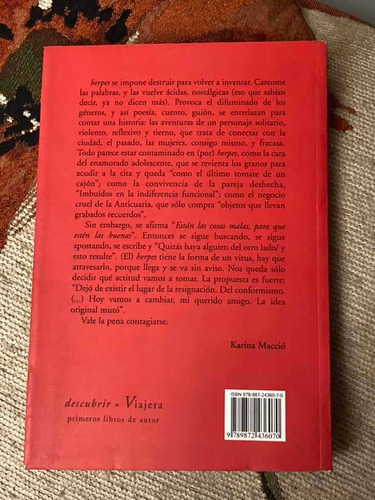 Imagen 2 de 3 de Libro Herpes De Mana Prosa Poesía Viajera