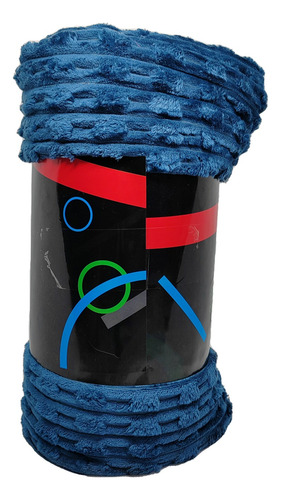 Manta Plush Con Textura Varios Colores Plaza Y Media