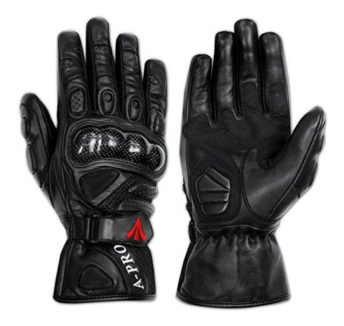 Guantes Moto Carbono Biker Negros Xs