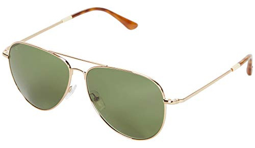 Toms Hudson Pilot Sunglasses, Shiny Gold/bottle B8kby