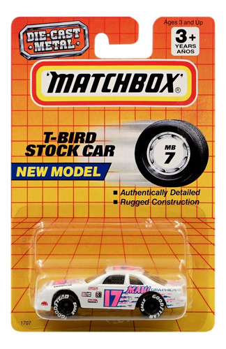 Matchbox Die Cast Metal T Bird Stock Car New Model