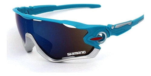 Lentes Polarizados Shimano Para Ciclismo Azules