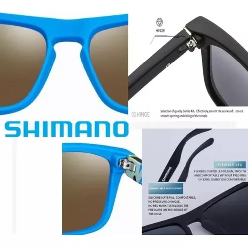 Lentes Shimano Polarizados Para Pesca Ciclismo Funda Paño