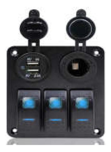 Panel 3 Switch Botonera Usb Cargador Rockseries Rks-sw3usb 