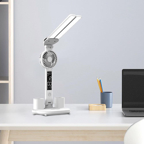Lámpara De Mesa Con Ventilador Multifuncional 3 Modos