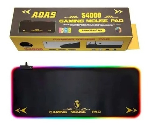 Mouse Pad Gaming Electroiluminada Rgb S400 Pc Gamer Aoas Pro