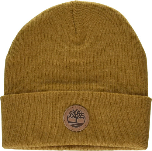 Gorro Con Puños Y Parche De Logotipo De Piel Boina