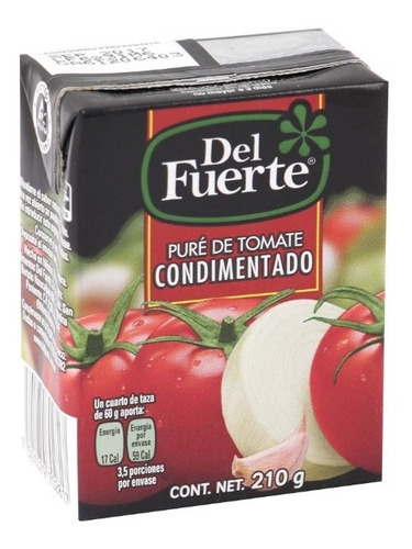 Caja Puré Tomate Tetrapack Del Fuerte 24 Envases De 210 Grs