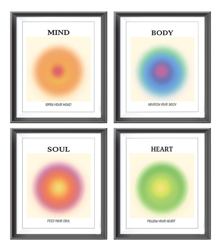 Aehie Mind Body Soul Heart Positive Aura Poster Impresiones 