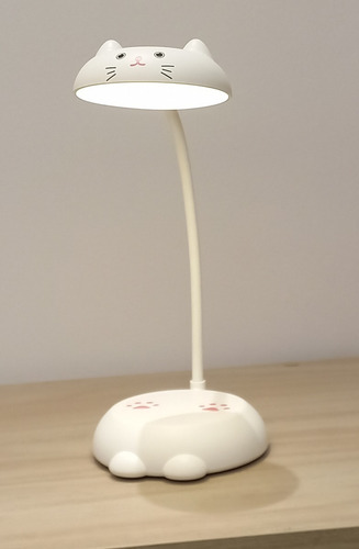 Imagen 4 de 6 de Lampara De Mesa Recargable Y Táctil Motivo De Gato