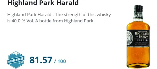 Whisky Highland Park Harald Island Single Malt 700ml 40% Abv