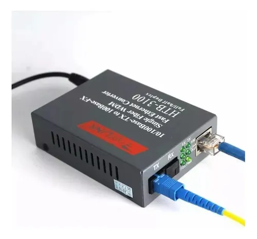 1 Par Convertidores Fibra Óptica Medios 10/100 Ethernet 25km