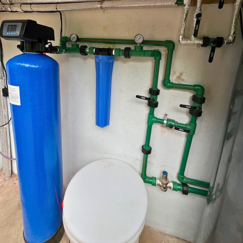 Ablandador De Agua + Carcasa + Filtro Kit Instalación Sarro