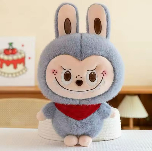 Labubu Macarons Peluche Los Monsters Series Gris Oscuro