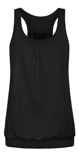Camiseta Sin Manga Espalda Cruzada Para Dama Ajuste