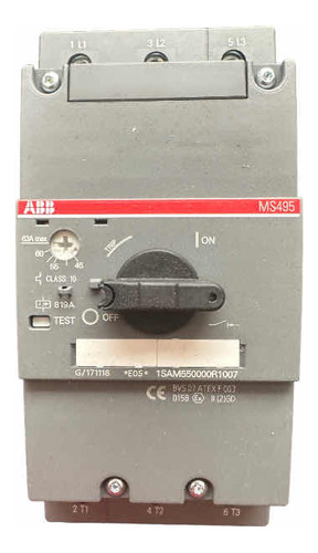 Guardamotor Abb En Caja De 45 A 63amp 1sam550000r1 Frecuencia 60hz
