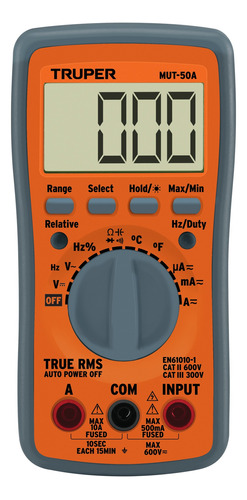 Mulitester Digital Auto Rango Deluxe Truper 100361