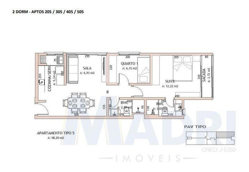 Imagem 1 de 10 de Apartamento Para Venda Em Curitiba, Campo Comprido, 2 Dormitórios, 1 Suíte, 2 Banheiros, 1 Vaga - 226_2-1144956