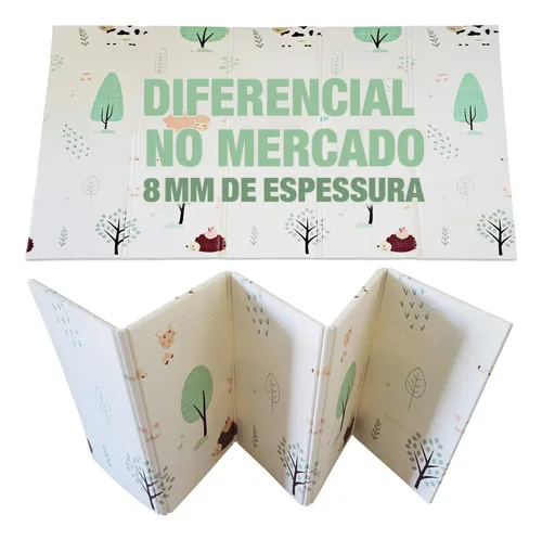 Tapete Infantil Dobrável Emborrachado Bebê Dupla Face